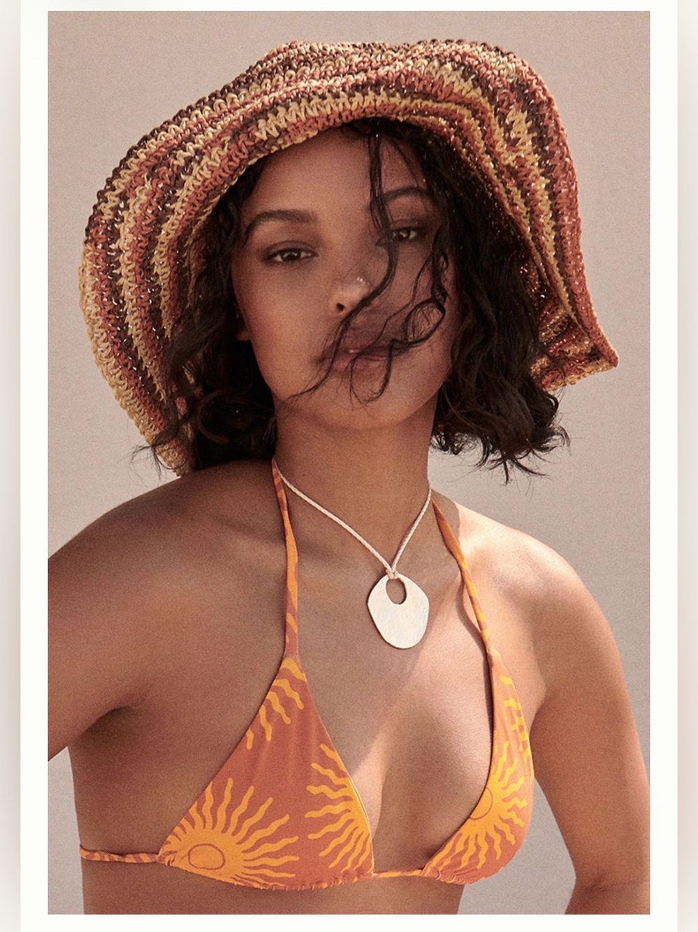 Anthropologie Wide Ribbed Necklace